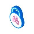 private padlock isometric icon vector illustration Royalty Free Stock Photo