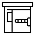 Private parking icon, outline style