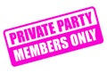 Private party information banner Royalty Free Stock Photo