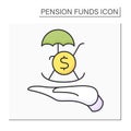 Private pension color icon