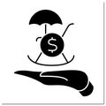 Private pension glyph icon