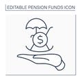 Private pension line icon