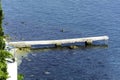 Private pier on summer morning. Royalty Free Stock Photo