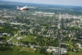 Private Plane, Flying, Aircraft, Aerial View Royalty Free Stock Photo