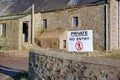 Private property sign, no entry for members of the public Royalty Free Stock Photo