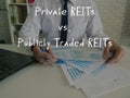 Private REITs vs. Publicly Traded REITs Real Estate Investment Trust inscription on the piece of paper