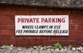 Private road Parking Warning