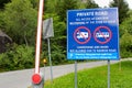 Private road warning in Skjeggedal, Norway Royalty Free Stock Photo