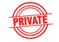 PRIVATE Rubber Stamp Royalty Free Stock Photo