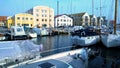 Private sailboats and yachts docked in Nyhavn harbor, Copenhagen city port Royalty Free Stock Photo