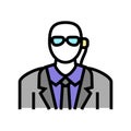private security color icon vector illustration Royalty Free Stock Photo