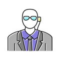 private security color icon vector illustration Royalty Free Stock Photo