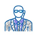private security icon doodle illustration Royalty Free Stock Photo