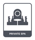 private spa icon in trendy design style. private spa icon isolated on white background. private spa vector icon simple and modern Royalty Free Stock Photo