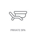 Private Spa icon. Trendy Private Spa logo concept on white backg Royalty Free Stock Photo