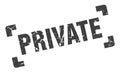 private stamp. square grunge sign isolated on white background Royalty Free Stock Photo
