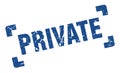 private stamp. square grunge sign isolated on white background Royalty Free Stock Photo