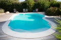 Private swimming pool in house garden home