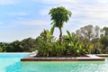 Private swimming pool, well-groomed tropical lush greenery