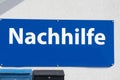 Private teaching sign in german Nachhilfe Royalty Free Stock Photo