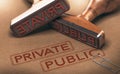 Private Versus Public Sectors Royalty Free Stock Photo