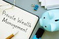 Private Wealth Management is shown on the conceptual business photo