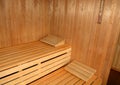 private wellness area with sauna deck and hourglass and nobody Royalty Free Stock Photo