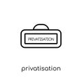 Privatisation icon. Trendy modern flat linear vector Privatisation icon on white background from thin line business collection Royalty Free Stock Photo