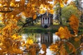 Priyutino Manor. Milk cellar view through the foliage . Vsevolozhsk, Leningrad region