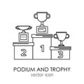 Prize award icon set