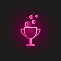 Prize cup profits neon style icon. Simple thin line, outline vector of business and management icons for ui and ux, website or Royalty Free Stock Photo
