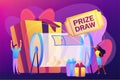 Prize draw concept vector illustration. Royalty Free Stock Photo