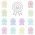 Prize, house multi color icon. Simple thin line, outline of real estate icons for ui and ux, website or mobile application