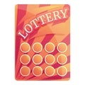 Prize lottery icon, cartoon style