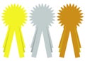 Prize ribbon rosettes