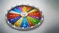 Prize wheel isolated on white background. 3D illustration