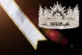 Prize Winning Award for Winner of Miss Beauty Queen Pageant Contest Royalty Free Stock Photo