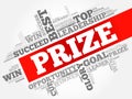 PRIZE word cloud collage Royalty Free Stock Photo