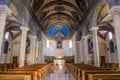 PRIZREN, KOSOVO - AUGUST 12, 2019: Interior of the Catholic Cathedral of Our Lady of Perpetual Succour in Prizren, Koso Royalty Free Stock Photo