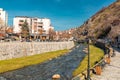 The Lumbardhi i Prizrenit, or Prizren Bistrica is a river in Kosovo Royalty Free Stock Photo