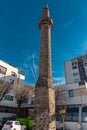 The minaret of the historical Ottoman Arasta Mosque in Prizren, Kosovo