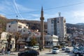 The minaret of the historical Ottoman Arasta Mosque in Prizren, Kosovo