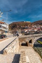 The old stone bridge in Prizren, Kosovo Royalty Free Stock Photo