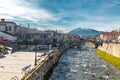 The old stone bridge in Prizren, Kosovo Royalty Free Stock Photo