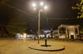 Prizren old Shatervan square by night in Kosovo