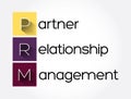 PRM - Partner Relationship Management acronym, business concept background Royalty Free Stock Photo