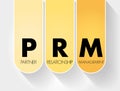 PRM - Partner Relationship Management acronym, business concept background Royalty Free Stock Photo