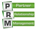 PRM - Partner Relationship Management Green Grey Squares Vertical Royalty Free Stock Photo