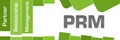 PRM - Partner Relationship Management Green Stripes Text Royalty Free Stock Photo