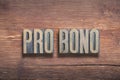 Pro bono wood